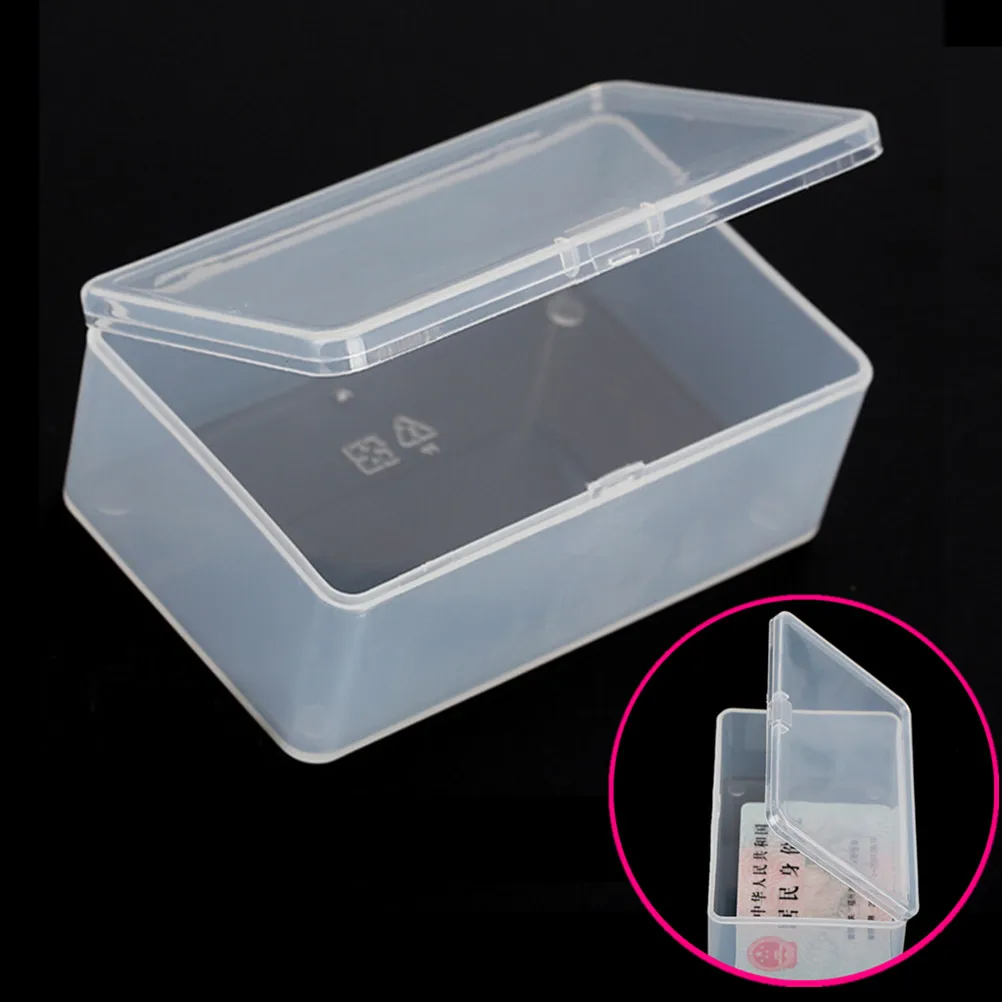 10*6*3.6cm Small Clear Plastic Transparent Box Store Coin / Buttons Mini Things Collection With Lid Storage Box Container Case