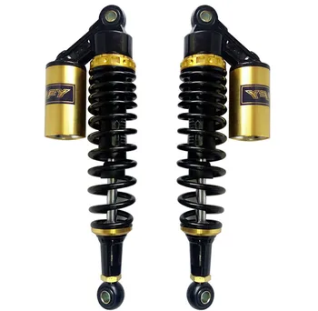 

360mm/370mm/380mm/396mm/400mm 7mm springmotorcycle Air shock absorber for YAMAHA HONDA SUZUKI kawasaki Black+gold 1pair