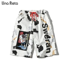 Una Reta свободные шорты в стиле хип-хоп мужские летние новые модные повседневные спортивные штаны больших размеров камуфляжные шорты в уличном стиле