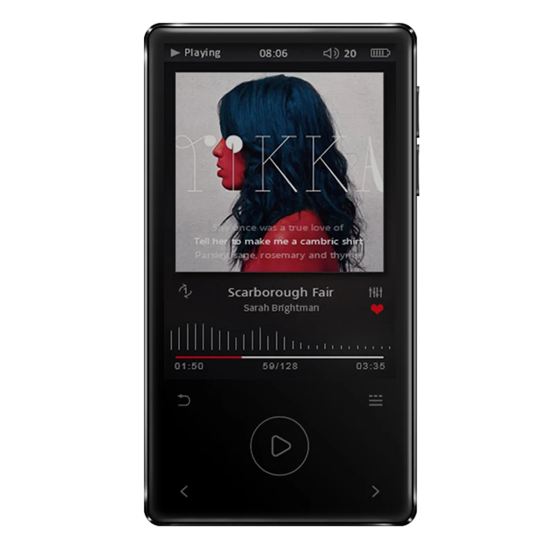 

MP4 Player 8GB Touch Button with Large 2.4 Inch Screen HIFI Professional Music Player & 80 Hours Playback Lossless Video Player