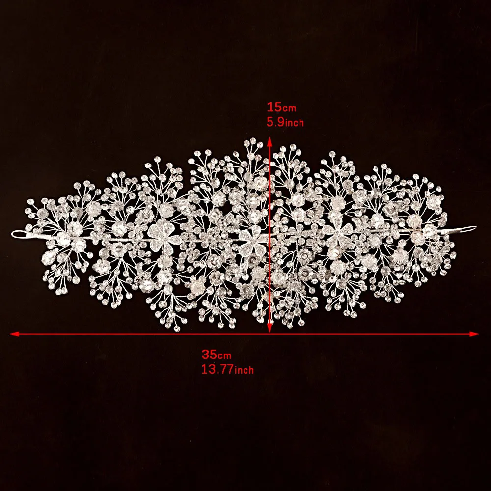 Роскошный прозрачный кристалл, свадебный тиара ручной работы, свадебные украшения для волос, повязка на голову, аксессуары, головной убор для женщин, короны для торжеств