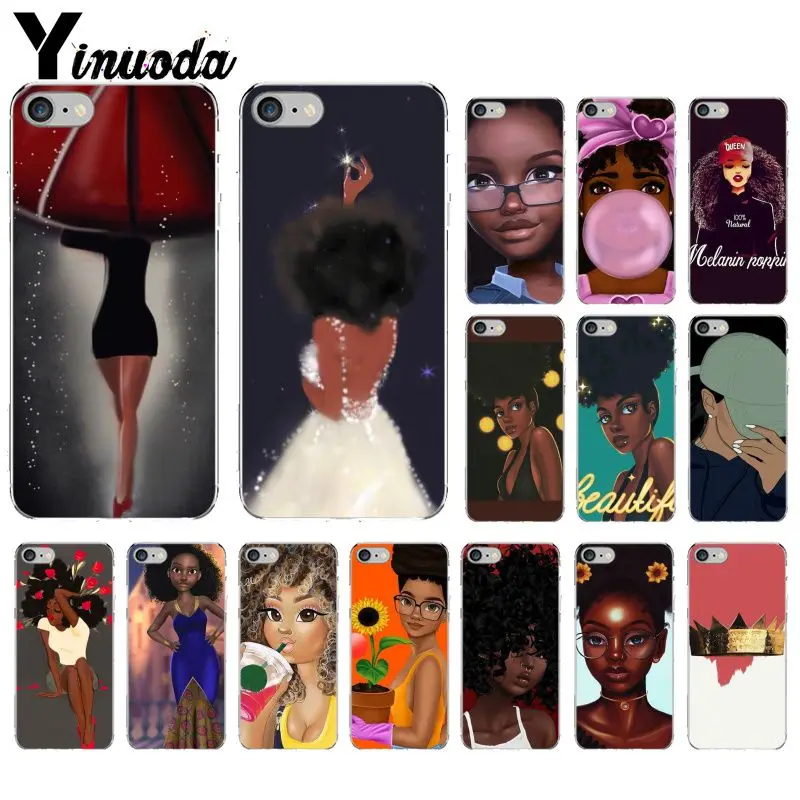 Melanin Poppin Aba girl DIY роскошный высококачественный защитный чехол для iPhone 8 7 6 6S Plus 5 5S SE