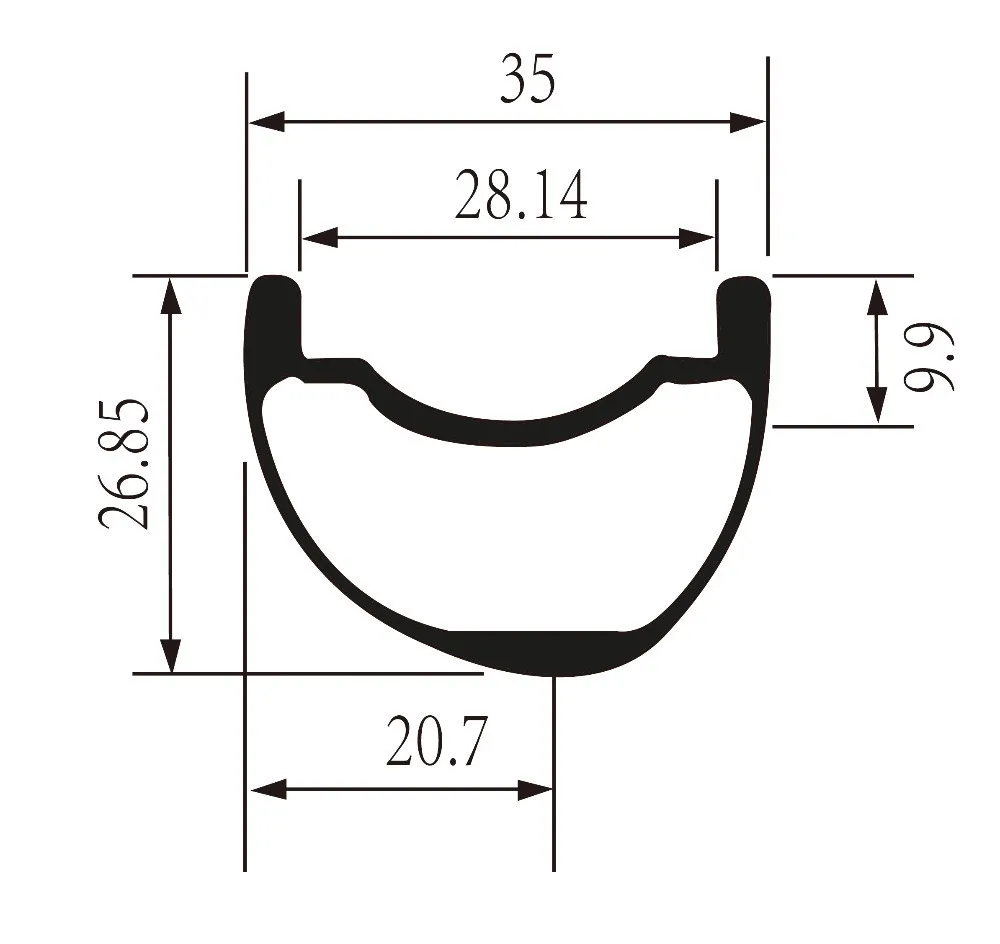 Top ELITE DT Swiss 240 Series 27.5er MTB Wheels 35mm*26.8mm Carbon Mountain Bike Rim Hookless / Asymmetric Tubeless 4