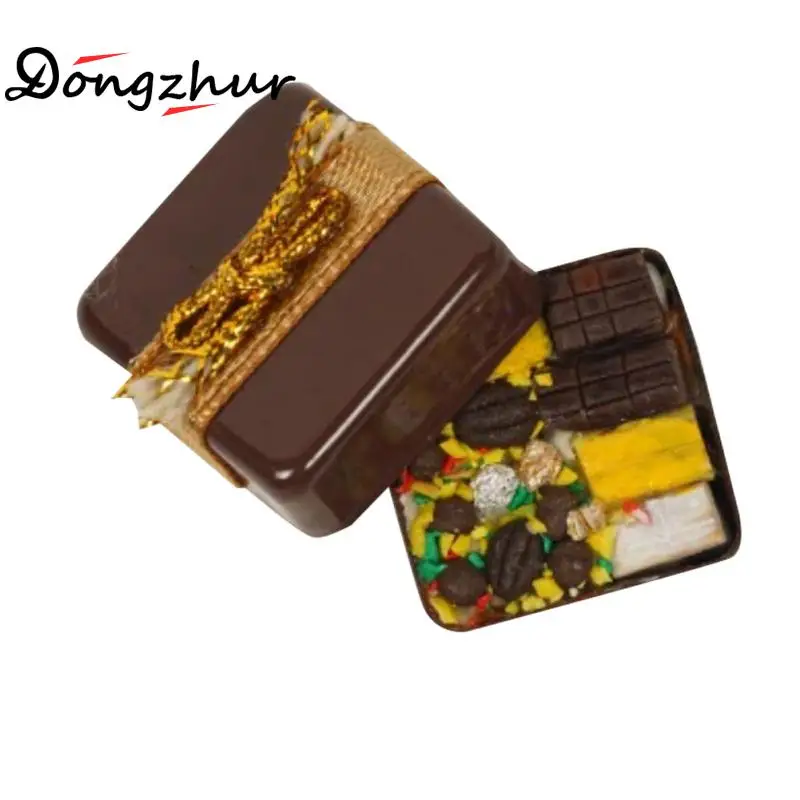 

Dongzhur Miniatures Food Box Dolls House Furniture Chocolate Box 1:12 Doll House Accessories Dollhouse Miniature Fast Food Toys