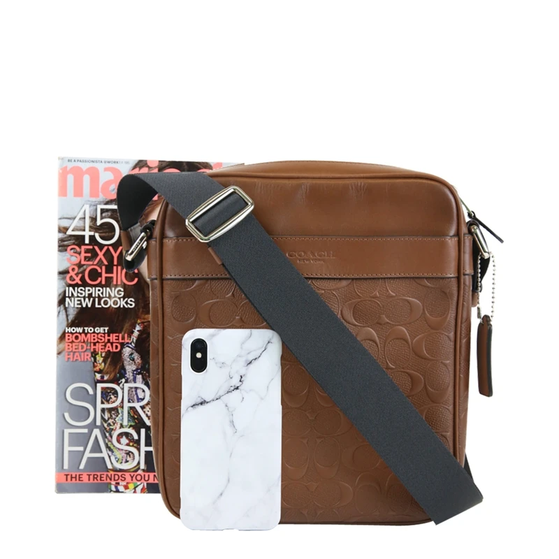 charles flight bag in signature leather