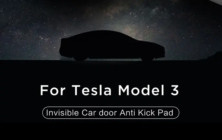 LUCKEASY для Tesla модель 3- невидимая Автомобильная дверь анти Kick Pad защита боковой край пленка протектор наклейки