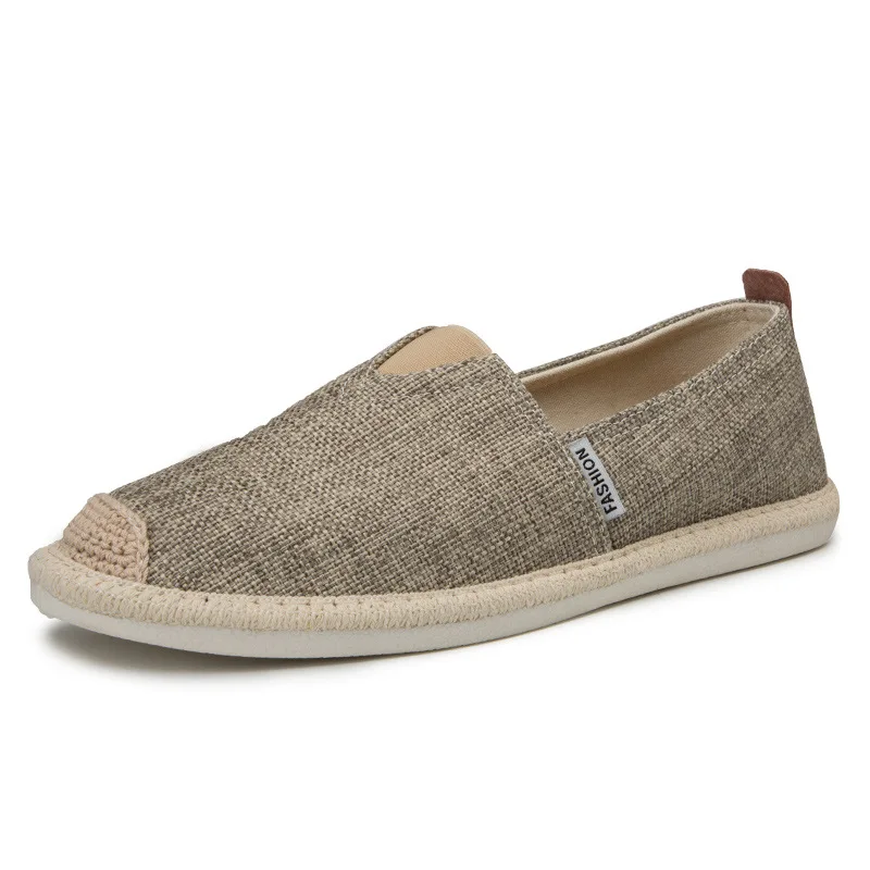 

2019 Old Beijing Handmade Fisherman Linen Trend Lazy Fashion Set Of Feet Easy To Wear Off Convenient And Smooth Men's Shoes