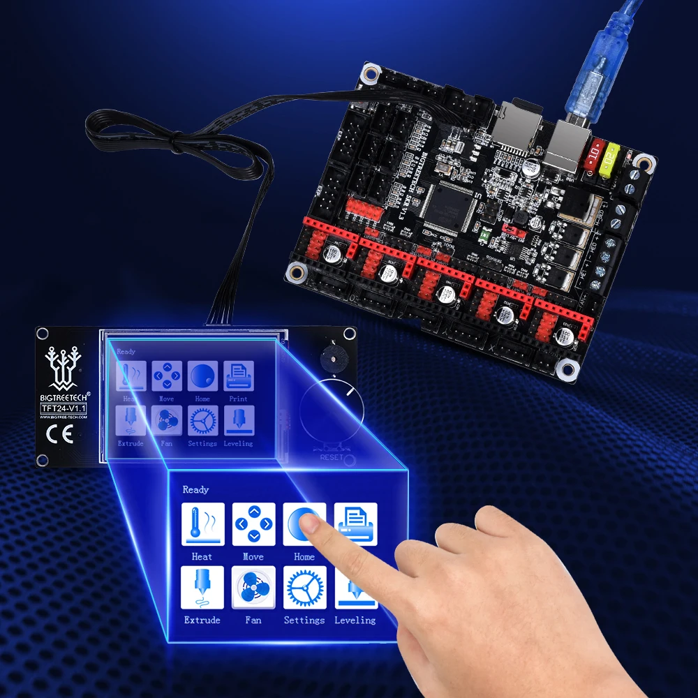 Tela de Toque Atualizações de Atualização Tft2.4 para Skr Bigtreetech Impressora Peças vs Mks Pro Skr V1.4 Turbo Ender 3 Tft24 V1.1 12864lcd 3d - Imagem 5