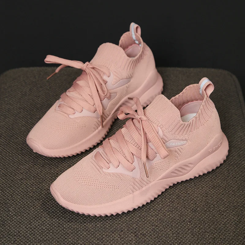 

M008 flying woven socks shoes female 2019 spring and summer new old shoes Korean women's shoes breathable sports