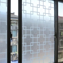 Самоклеящаяся оконная пленка Матированный с декорированием узором "Мороз" ограничивающий обзор извне декоративная для туалета Ванная Кухня Офис окна(сетка) ширина 60 см