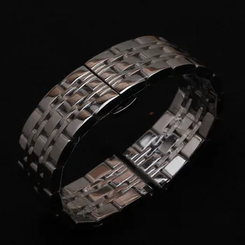 

new 2017 14mm 16mm 18mm 20mm 22mm Watchband Straps Bracelet Silver Wristwatches accessories polished solid link for men hours