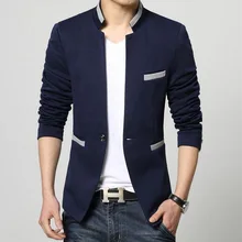 VXO Мужской Блейзер сезон весна осень досуг костюм воротник Тонкий на одной пуговице блейзеры костюм Homme костюм пиджак мужской блейзер