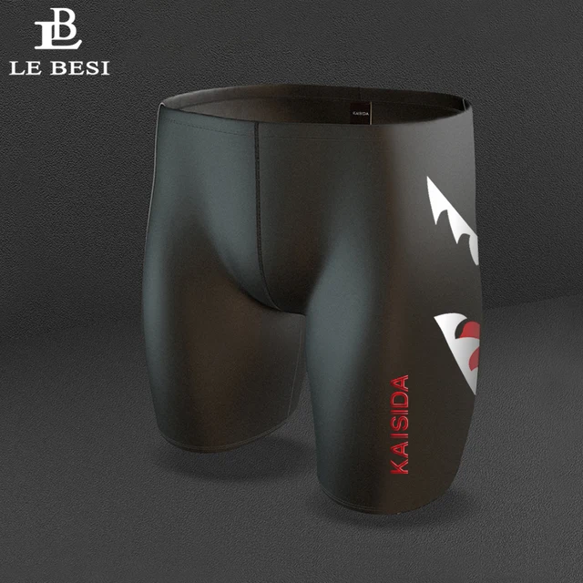 Special Offers LEBESI New Men's Swimming Trunks Printed Shark Plus Size 4XL Man Swimwear Boxer Surf Board Beachwear Fifth Pants Swimsuit