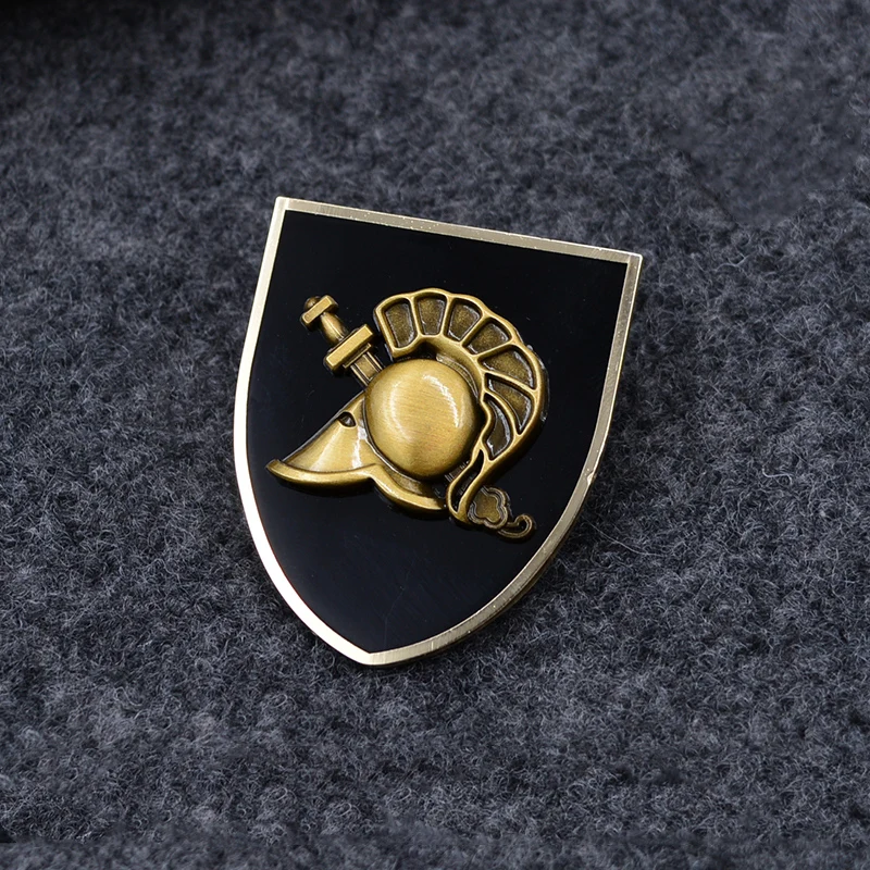 

Since1898 United States West Point Academy Rome Greece Iron Man Helmet Shield Meritorious Medal Brooch Pin Badge