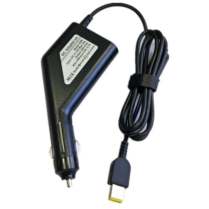 20V4.5A 90W Laptop DC Car Charger Adapter for Lenovo IdeaPad Yoga 11 11s 13 20V 4.5A Car Charger