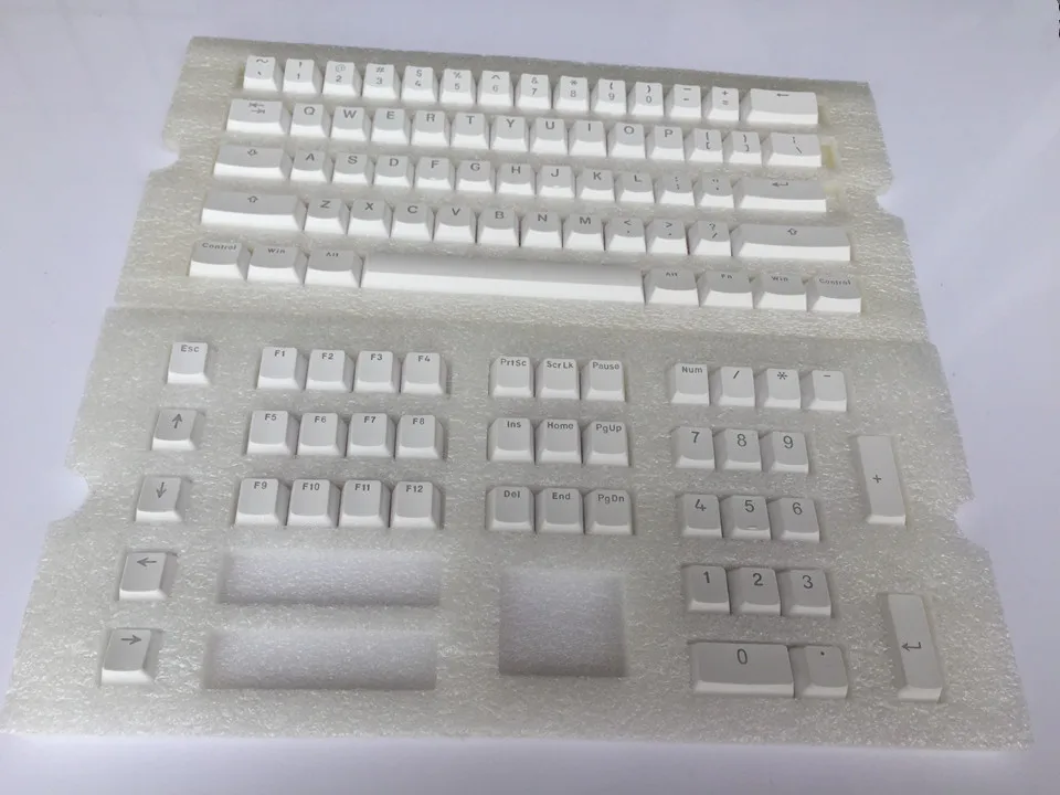 IKBC KBC G104 PBT Double shot белая прозрачная подсветка клавиатура с подсветкой клавиша s