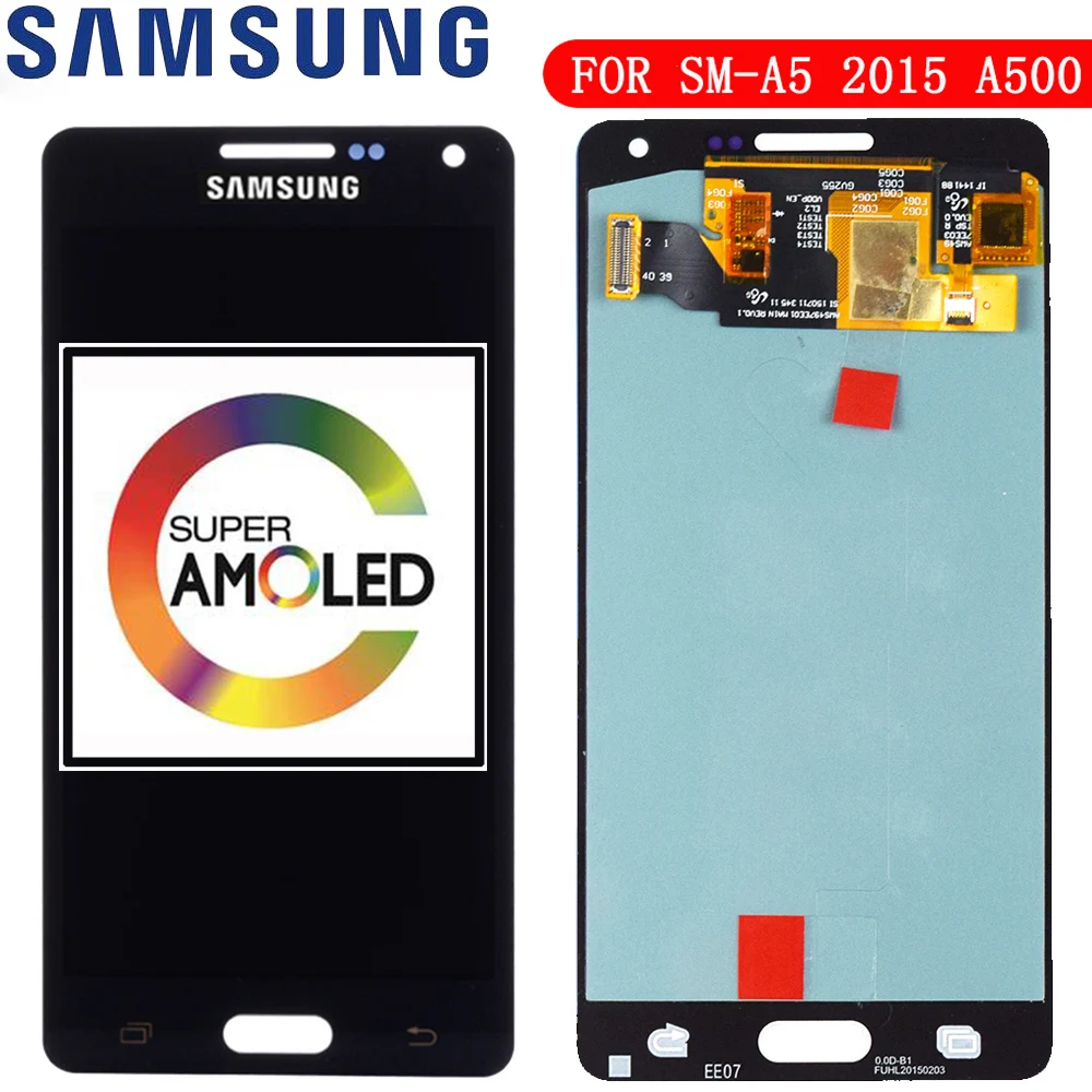 Замена супер AMOLED lcd s для samsung Galaxy A5 A500 A500F A500FU A500H A500M телефон ЖК-дисплей сенсорный экран дигитайзер