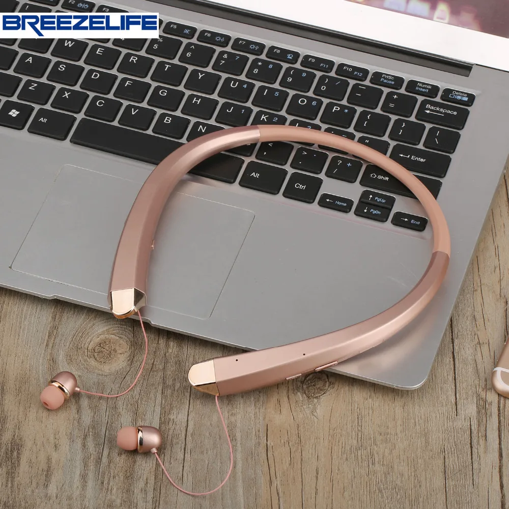 Breezelife наушники bluetooth гарнитуры микрофон Bluetooth Беспроводной вкладыши MP3 для Iphone