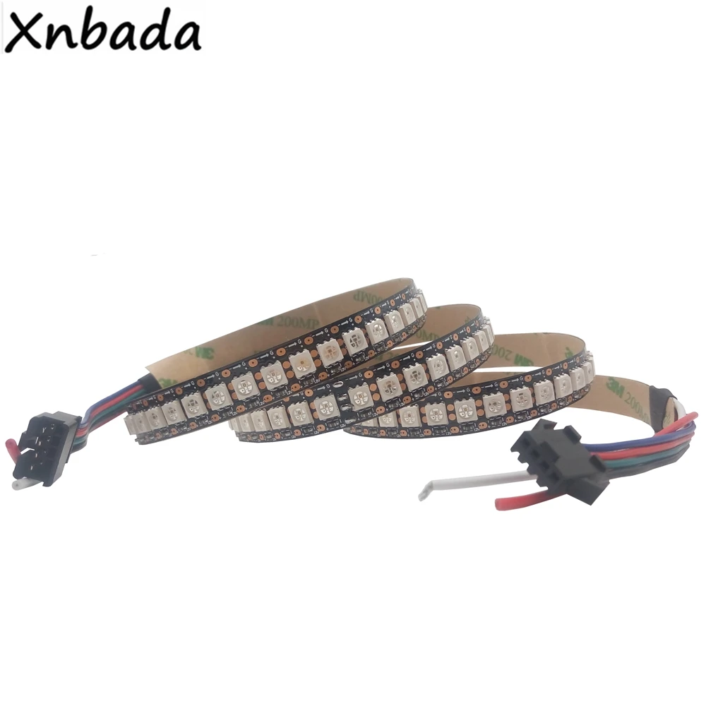 1 м/2 м/3 м/4 м/5 м GS8208 8208 5050SMD RGB Светодиодная лента Адресуемая IC черный/белый PCB 30/60/144