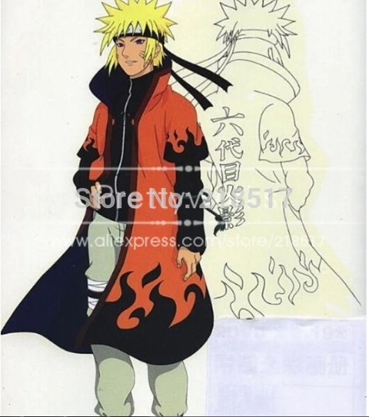 Novo Anime Naruto Uzumaki sexto Hokage Naruto roupas Cosplay naruto