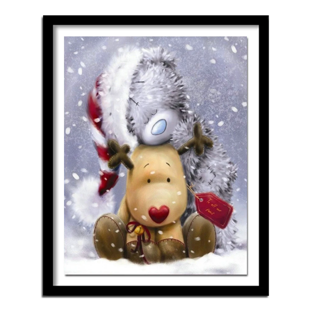 

Diamond Embroidery cartoon bear DIY Needlework Picture Diamond Painting Cross Stitch Christmas Pattern Full Rhinestone Painting