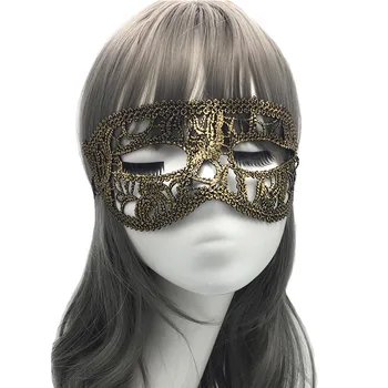 

New Venetian Masquerade Women Masks Costume Party Face Masks Gold Lace Masks Catwoman Halloween Cutout Prom Masks Accessories