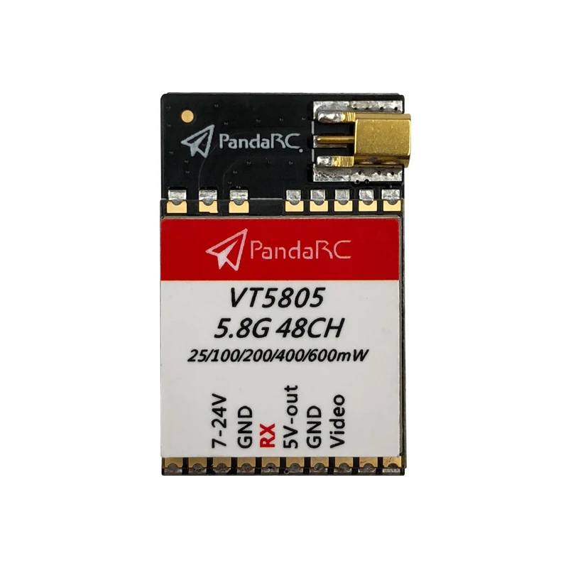 PandaRC VT5801 V2 VT5805 VT5804 FPV видео передатчик 5,8G 48CH 25/100/200/400/600 мВт переключаемый OSD Регулируемый SMA MMCX VTX