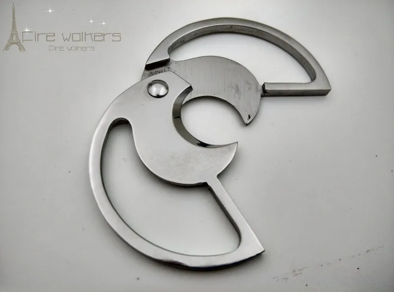 New Cohiba Cigar Cutter Round Silver Stainless Steel Sharp Smoke Cigar