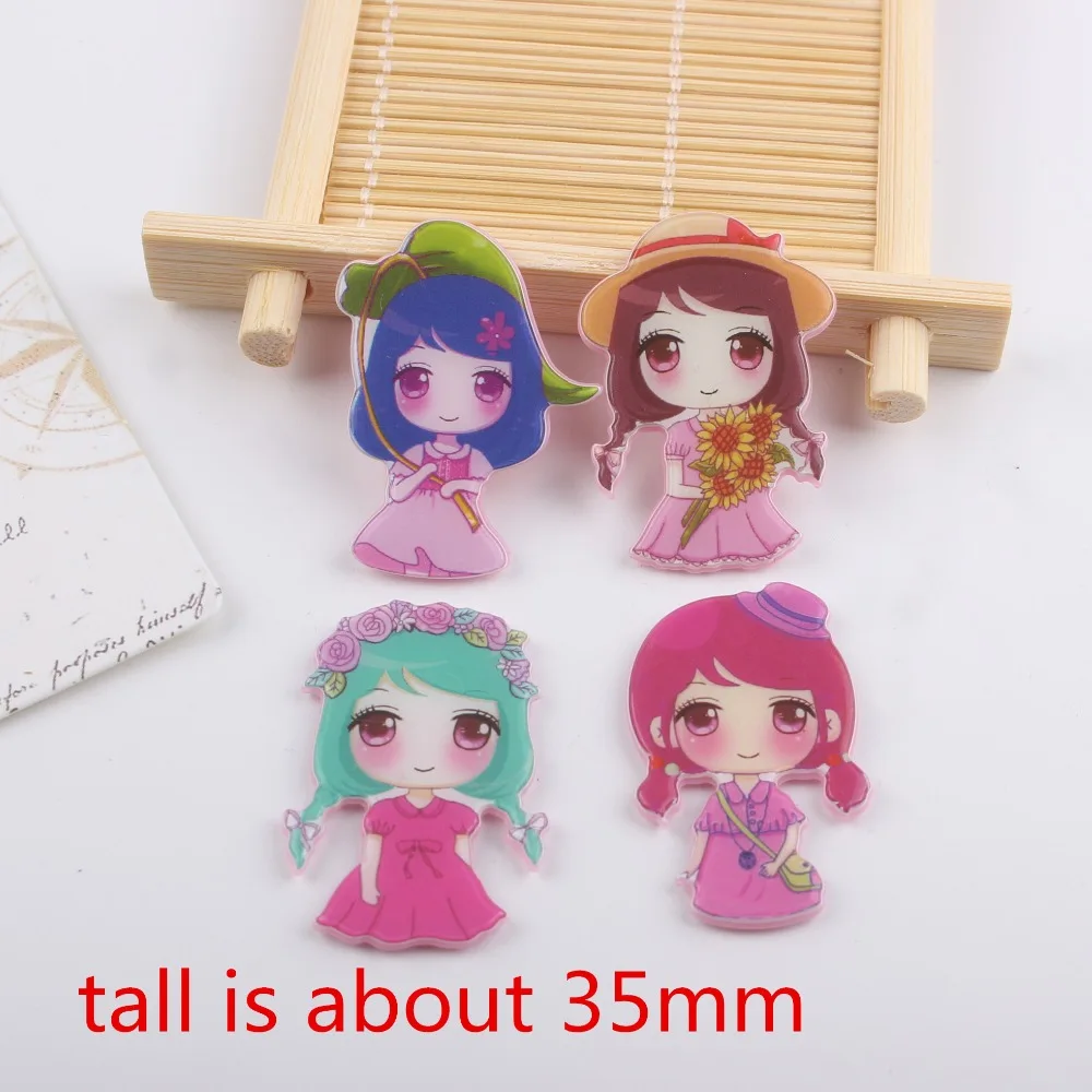 

10pcs/lot flat back resin cabochons accessories hot sale new arrival planar resin girl for hair clothing