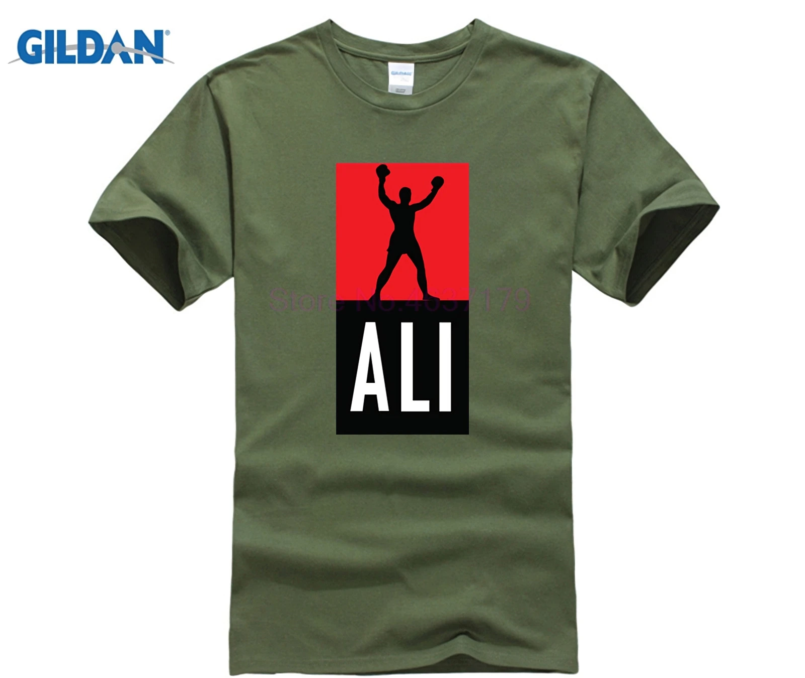 Футболка с Али-Мохаммадом летние мужские футболки s Muhammad ALI мужская повседневная одежда для фитнеса UFC MMA хлопковая Футболка Homme Топы И Футболки - Цвет: army green