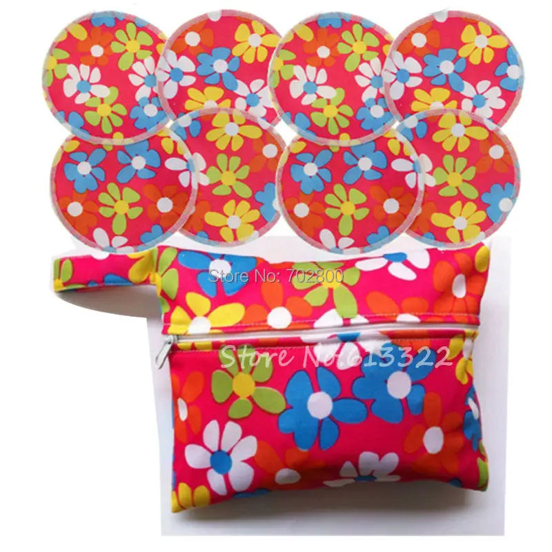 3 Layers Bamboo Nursing Pads Waterproof PUL Breast Milk Pad With 1