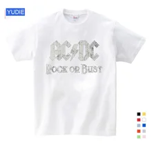 Boy&Girl Print AC DC Band Rock T-shirt O-Neck Short T Shirt Acdc Graphic Heavy Metal Tops Tee Kids Baby T Shirt Fashion Novelty floral and graphic print buttons henley t shirt