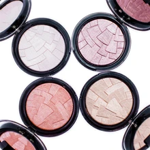 Анна 4 цвета Макияж лица прессованный порошок Хайлайтер с эффектом загара отбеливающий мерцающий Сияющий контроль масла контур Косметика для макияжа