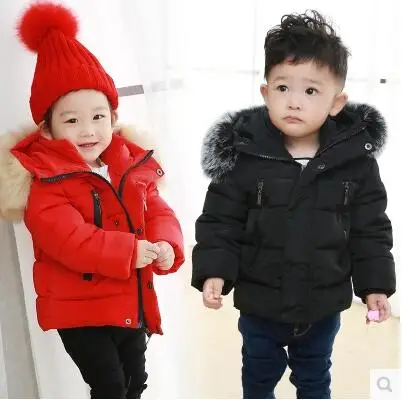 fashion 2017 children s winter jackets down coat outerwear solid color cotton padded jacket baby thickening