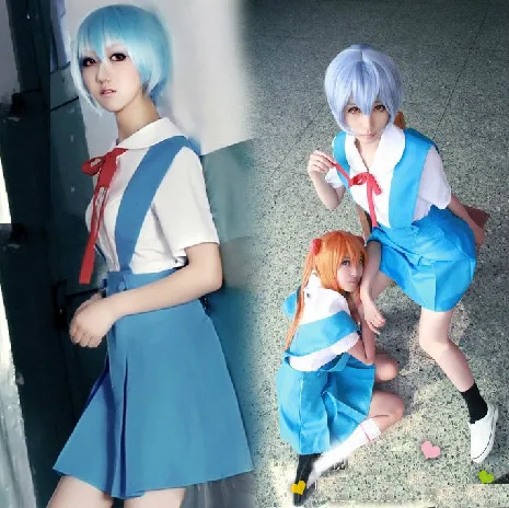 Новинка Evangelion костюм женский для праздника Хэллоуин Asuka Langley Soryu Tokyo Ayanami Rei костюм Школьная форма