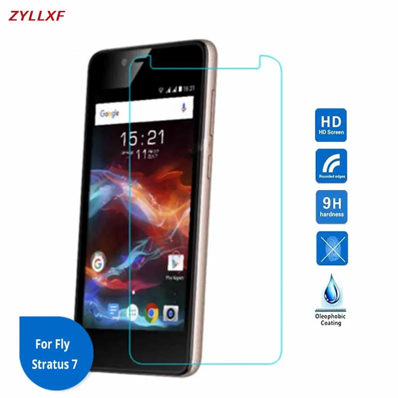 

For Fly Stratus 7 FS458 Tempered Glass Premium Screen Protector Film 4.5 inch 9H 2.5D Safety Film on Stratus7 FS 458