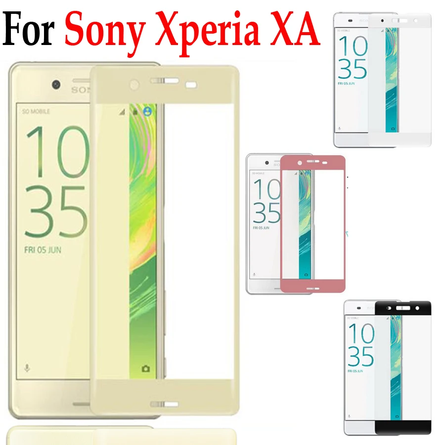 Для sony Xperia XA экранная печать закаленное стекло для sony Xperia XA F3111 F3112 изогнутая поверхность полная защитная Пленка чехол