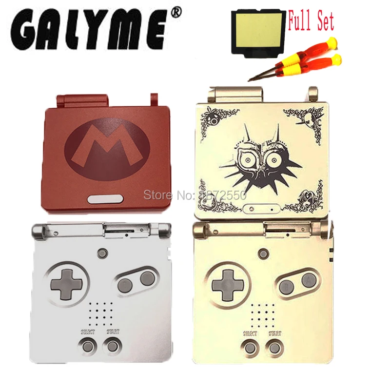 

New Red/Gold Color Cartoon Version Plastic Housing Shell Case Game Console Part Fit GBASP GameboyAdvance SP GBO DMG Boy Advance