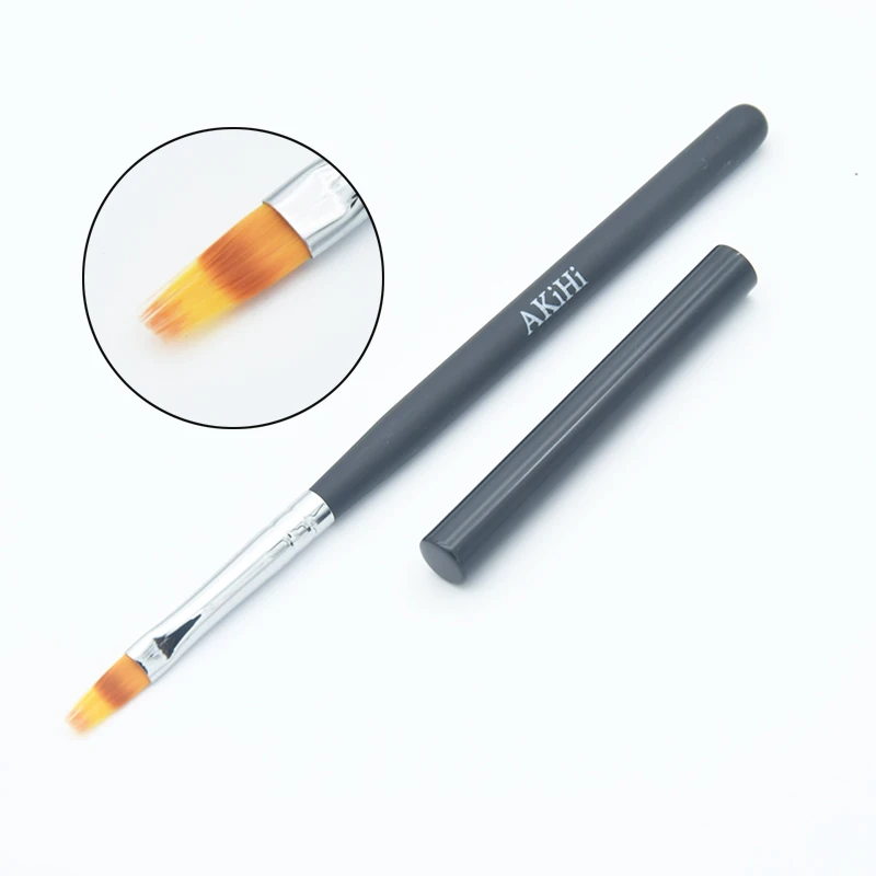 Фигурные кисти AKiHi Moon с колпачком, УФ-гель, французская ручка, градиентный лак для ногтей, цветочный рисунок, рисунок, искусство, дизайн - Цвет: 02