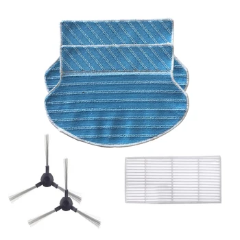 

For Proscenic 790T Robotic Vacuum Cleaner Replacement Kit, 1 HEPA Filters,2 Mopping Cloth Filters and 2 Side Brushes