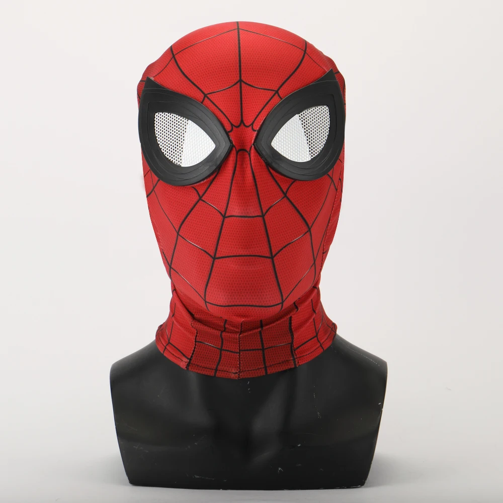 Cabeza completa de Spiderman Peter Parker máscara lentes 3D Cosplay Spiderman  Homecoming Masks Superhero Props - AliExpress Novedad y uso especial