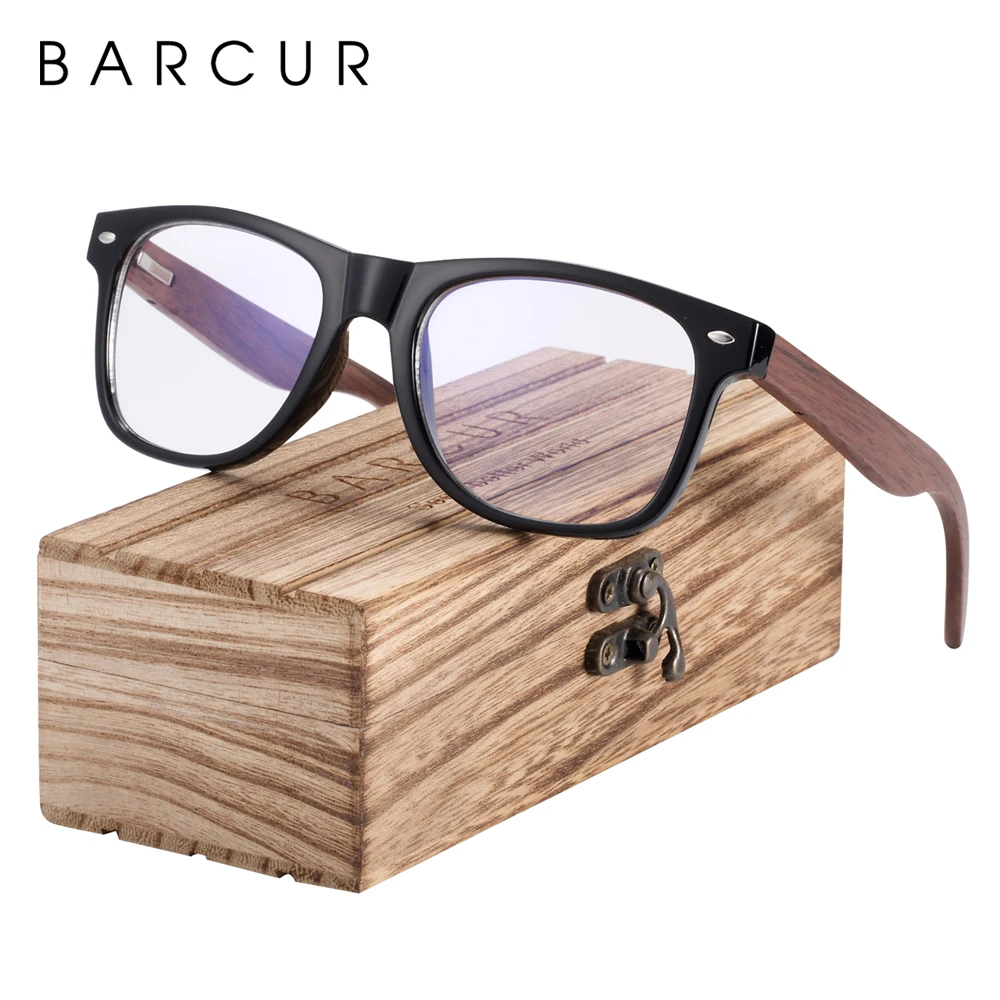Kaufen BARCUR Holz Anti Blue Ray Gläser Computer Brille Optische Auge UV Blockieren Gaming Filter Brillen