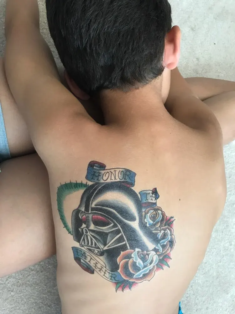 Водостойкая временная татуировка наклейка большие Звездные войны боец Старая школа тату наклейка s флэш-тату поддельные татуировки для мужчин