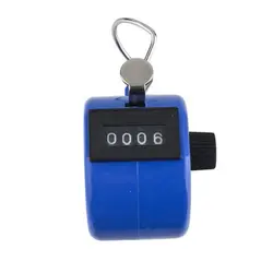 2017 портативный цифровой хромированный ручной счетчик, ручной счетчик, механический счетчик для гольфа, синий, оптовая продажа