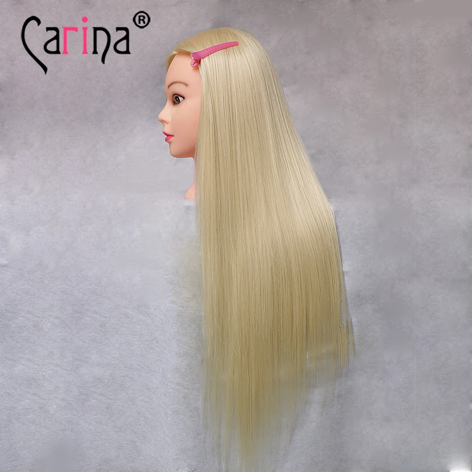Blonde Hair Hair Mannequin Heads Blonde Wig Head Hairdressing Model
