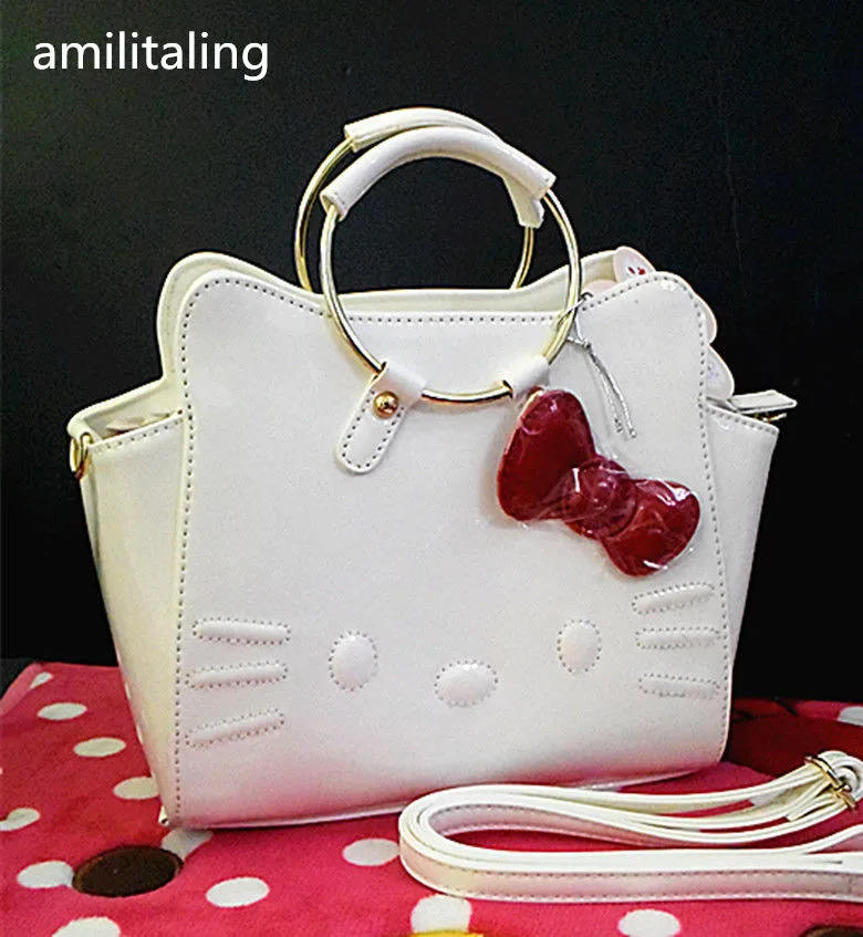 New Hello kitty Handbag with Shoulder Strap Bag Purse yey 14528Whello kitty handbagkitty