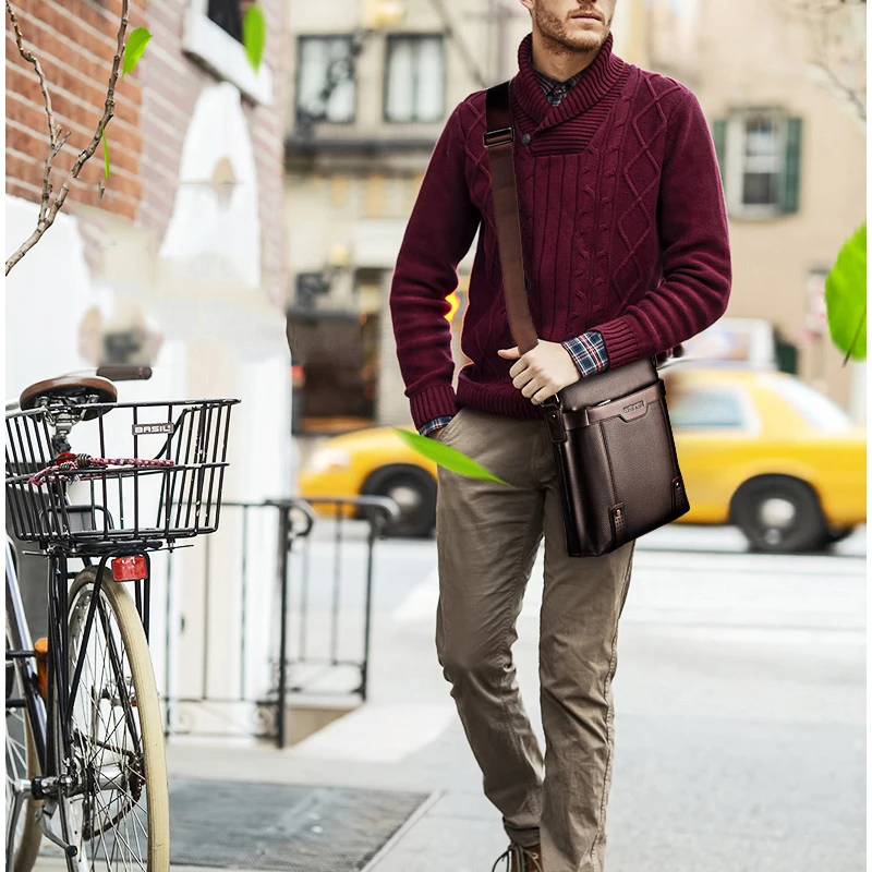  2019 New Fashion PU Leather Men Messenger Bags Casual Crossbody Bag Business Men's Handbag Bags for - 32839465069