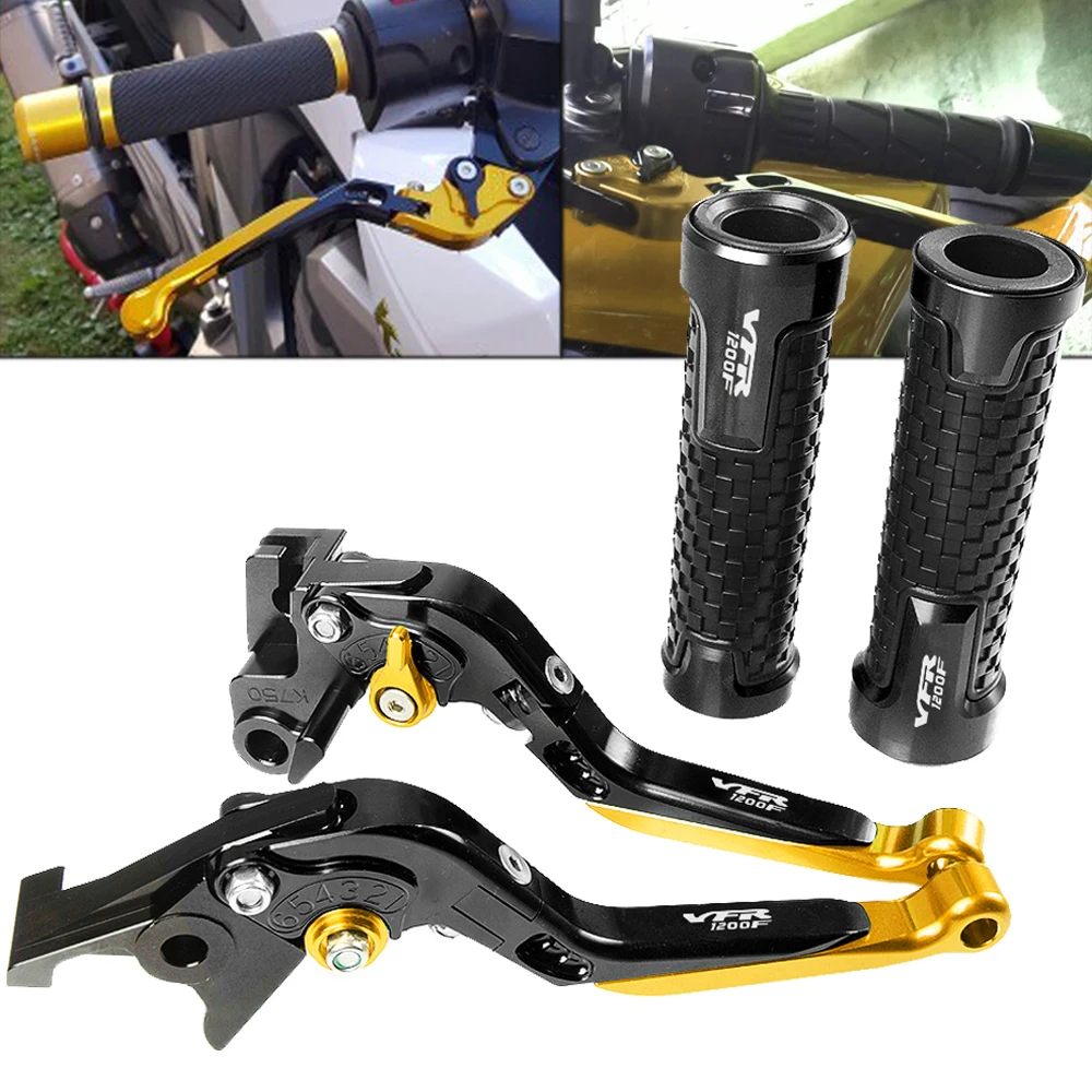 

Motorcycles CNC Clutch Brake Pivot Levers Handlebar Handle Grips For Honda VFR1200F VFR 1200F VFR1200 F 2010-2016 2011 2012 2013