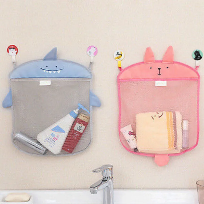 

40*35cm Wall Hanging Kitchen Bathroom Storage Bags Knitted Net Mesh Bag Baby Bath Toys Make Up Organizer Container Gadget Pouch