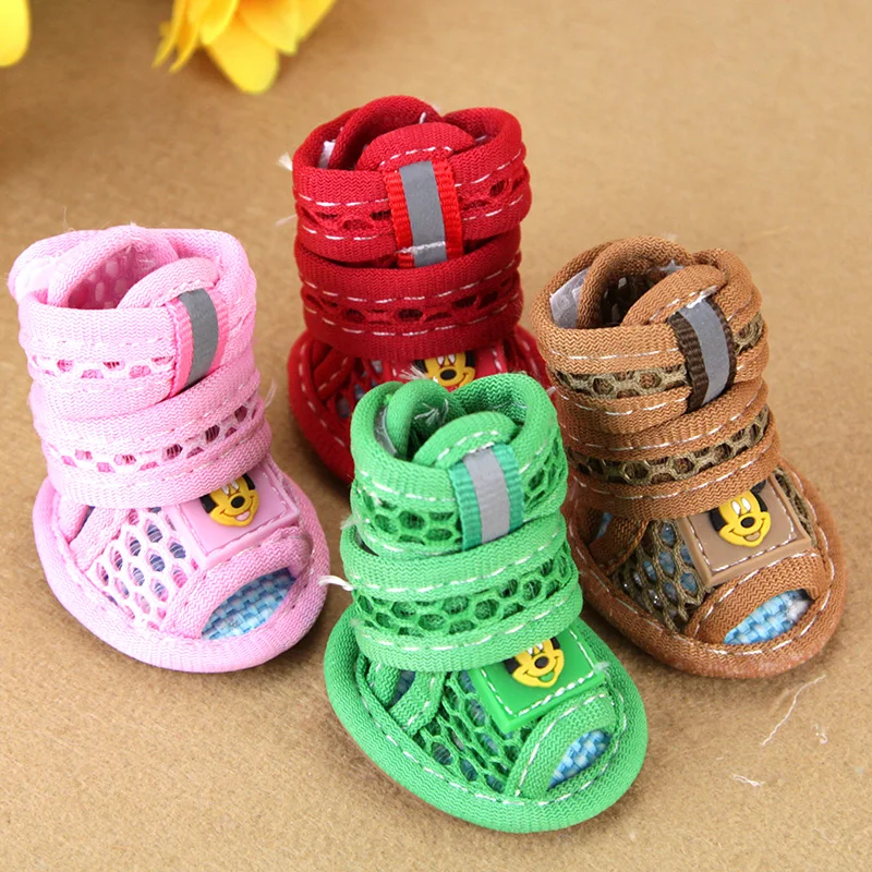 4Color Cute Mickey Pet Dog Shoes For Spring Summer